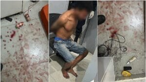 homem quebra garrafa na cabeça de mulher em nova mutum