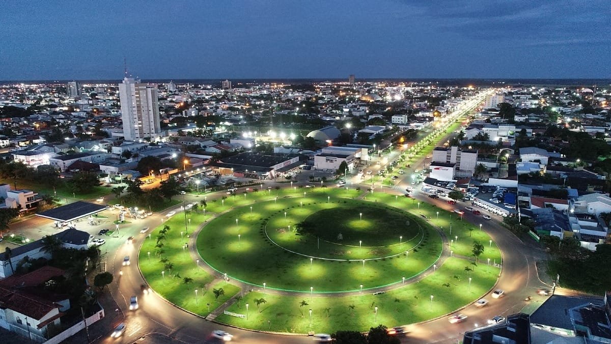Cidade de Sinop - norte de Mato Grosso imagem aérea
