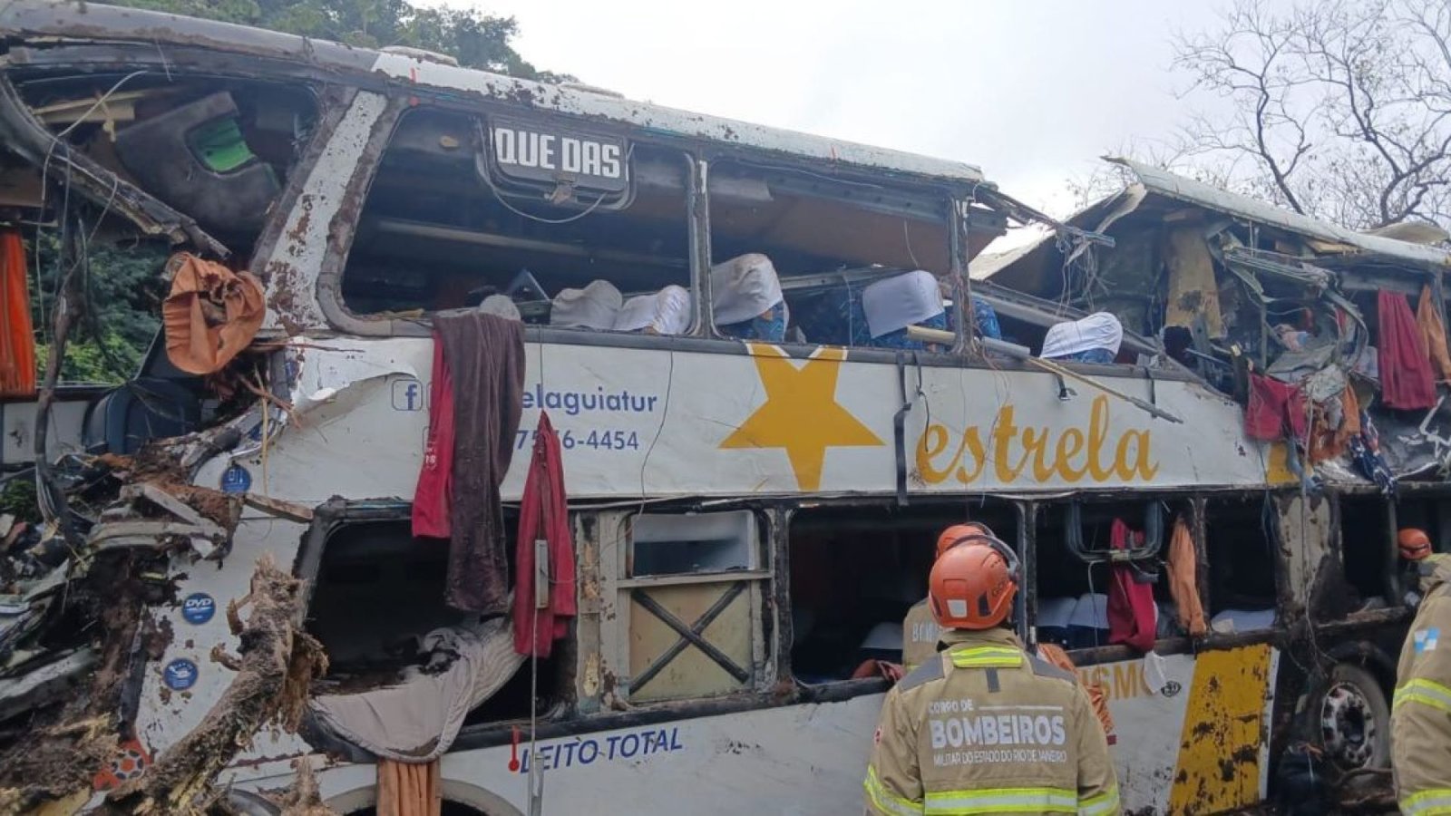 Ônibus que tombou e deixou 10 mortos no RJ era clandestino, diz ANTT