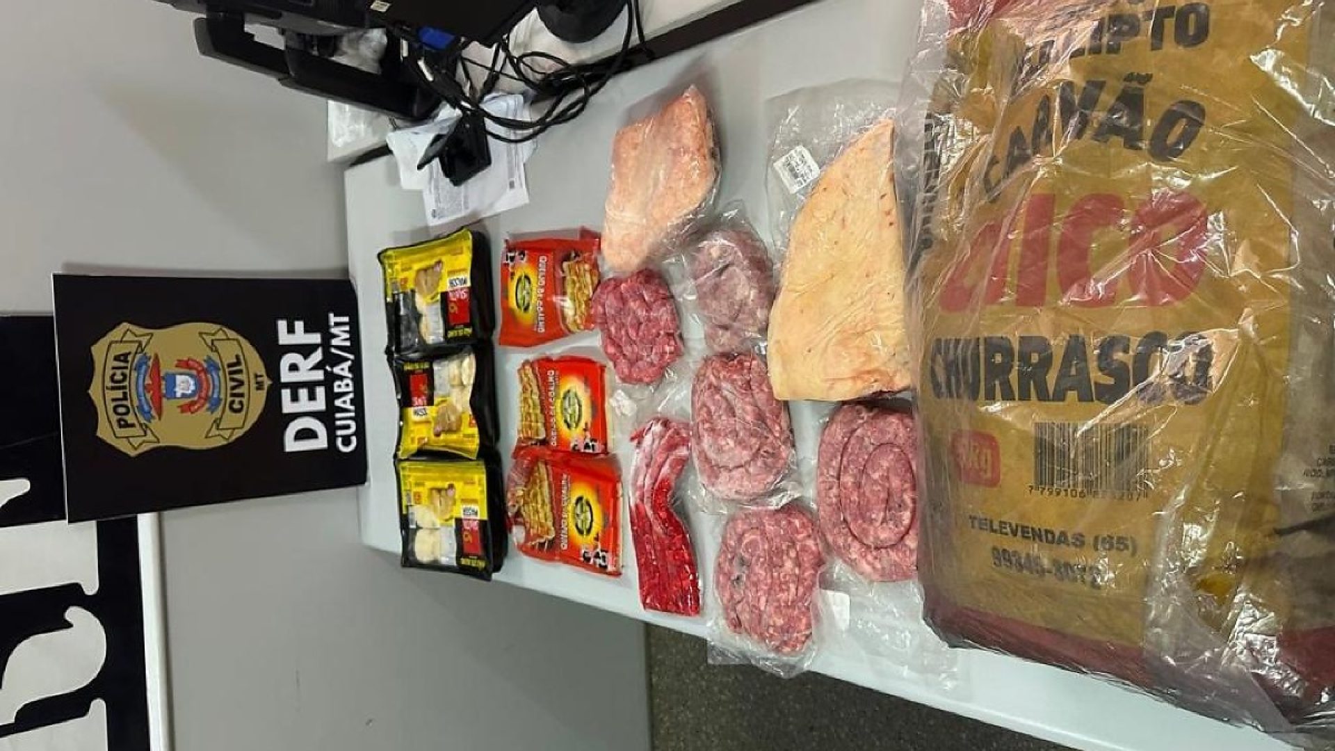 Carga de carne roubada em Cuiab&aacute;