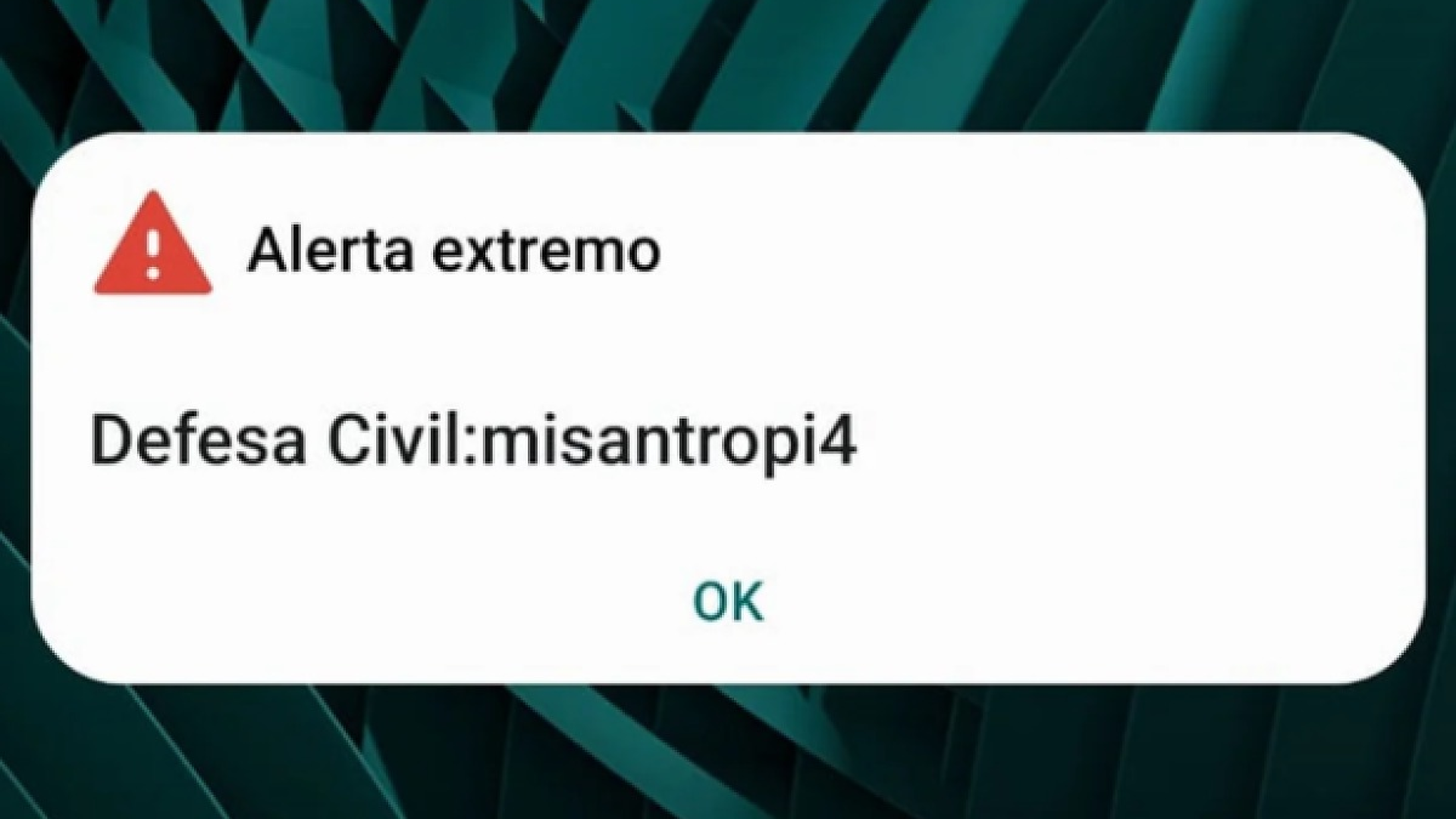 falso alerta da defesa civil, misantropia