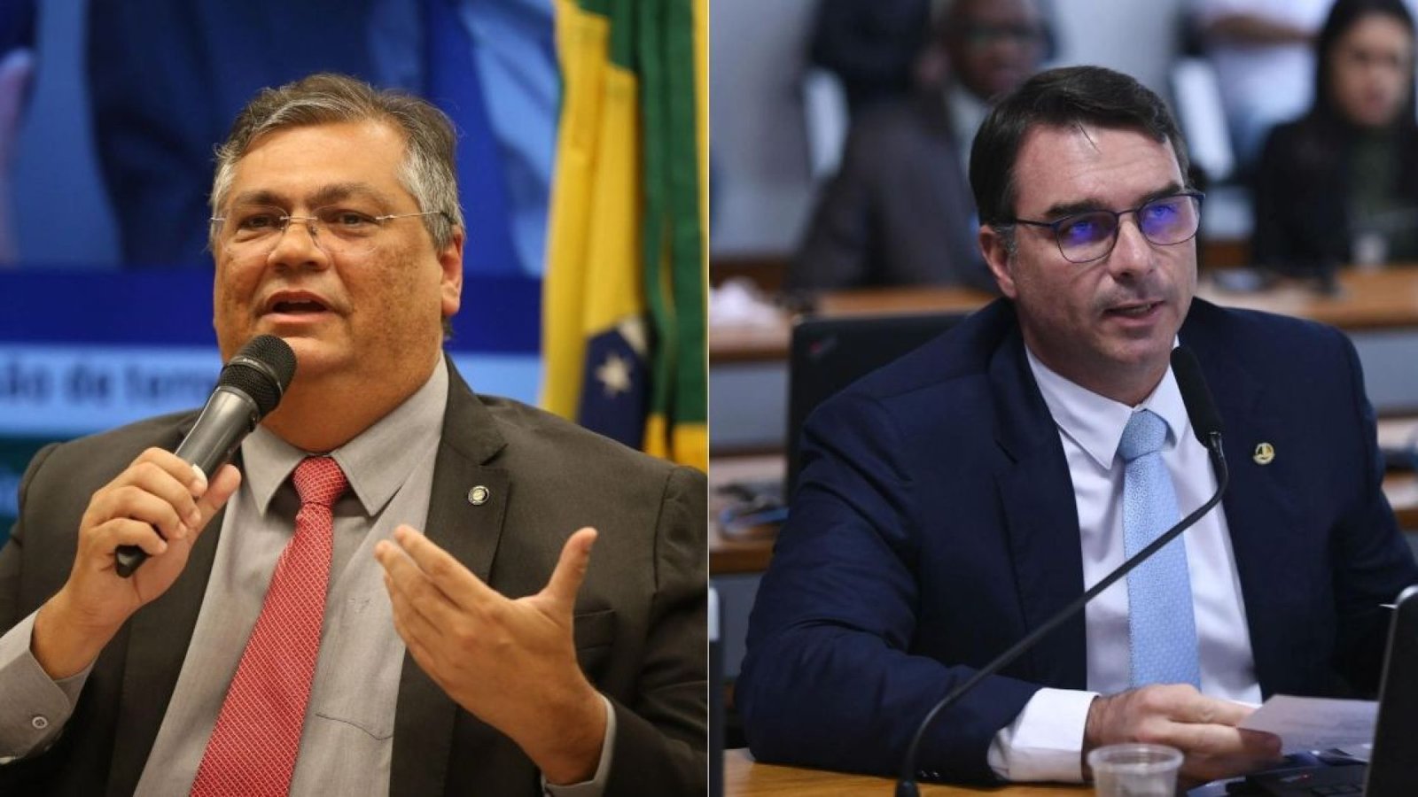 Flávio Dino e Flávio Bolsonaro  • undefined