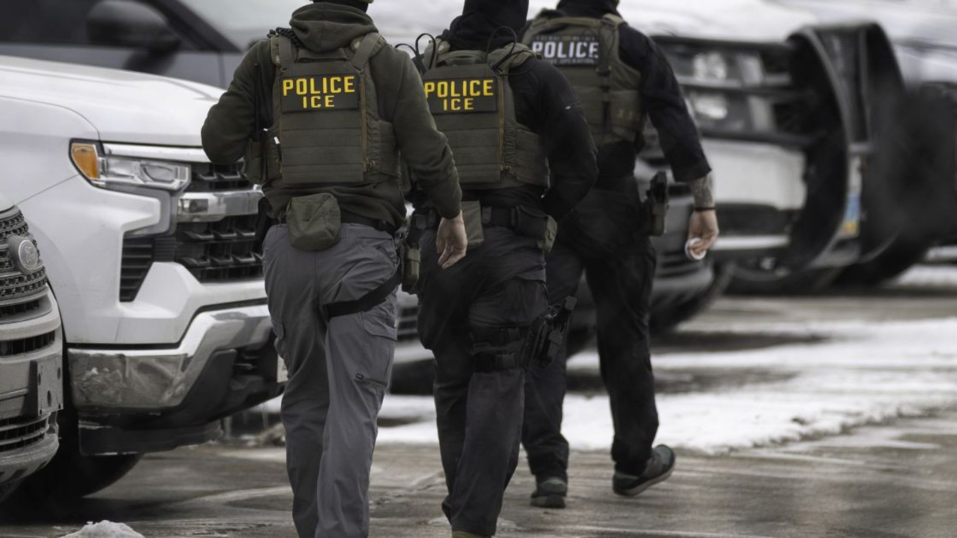 Agentes do ICE em Minneapolis, Minnesota  • John Moore/Getty Images