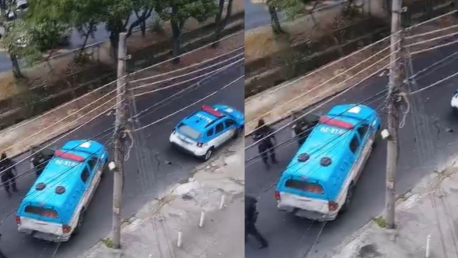 Tiroteio foi registrado durante um confronto entre policiais militares e homens armados na região da Comunidade do Trem, em Vicente de Carvalho, na Zona Norte do Rio.  • Reprodução - Redes Sociais