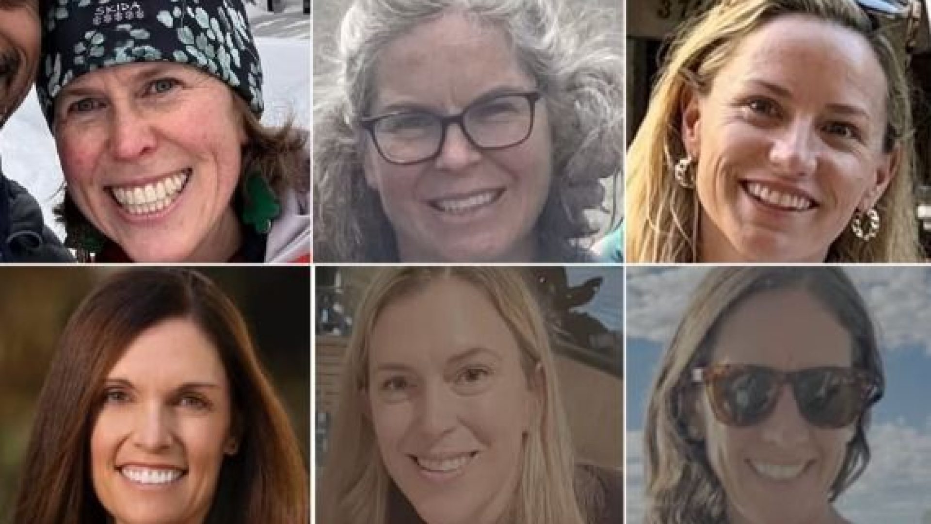 (Acima) Caroline Sekar, Liz Clabaugh, Kate Vitt (Abaixo) Carrie Atkin, Danielle Keatley, Kate Morse.  • Kiren Sekar, Família Clabaugh, Famílias de Danielle Keatley, Carrie Atkin, Kate Vitt e Kate Morse