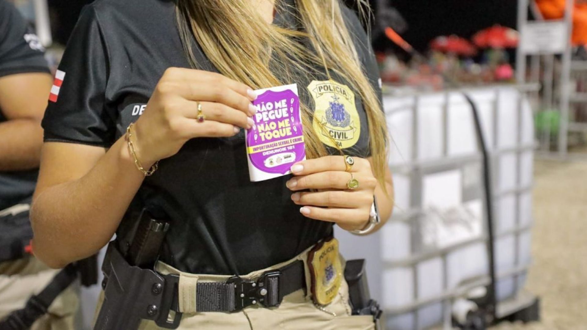 Mulher denunciou ter sido vítima de estupro dentro de um banheiro químico no Circuito Dodô (Barra-Ondina), em Salvador, na noite de quinta-feira (12)  • Reprodução