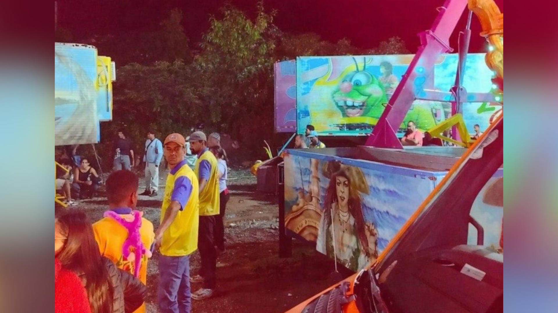 Caso ocorreu na noite do dia 11 de abril no Minas Center Park, em Itabirito (MG)  • Reprodução/CBMMG