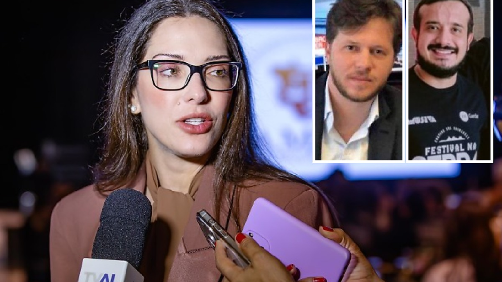 Janaina Riva e os suplentes Danilo Berndt Trento e Rafael Yamada Torres