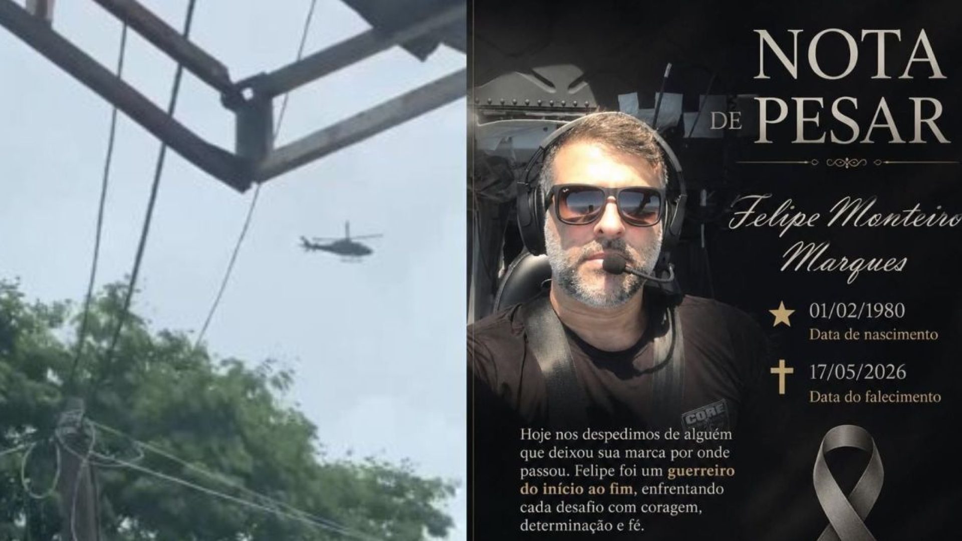 Felipe Marques Monteiro foi baleado na cabeça, em março de 2025  • Reprodução/Redes sociais