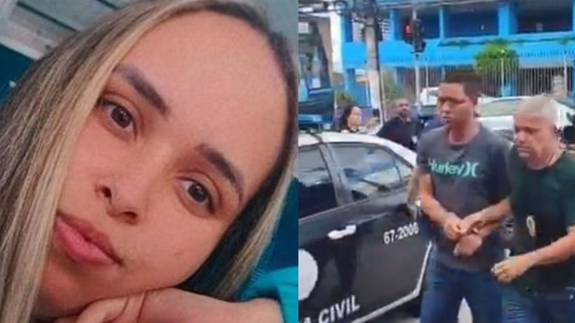 Suspeito é ex-companheiro da vítima e foi preso momentos após o crime  • Reprodução/Redes sociais