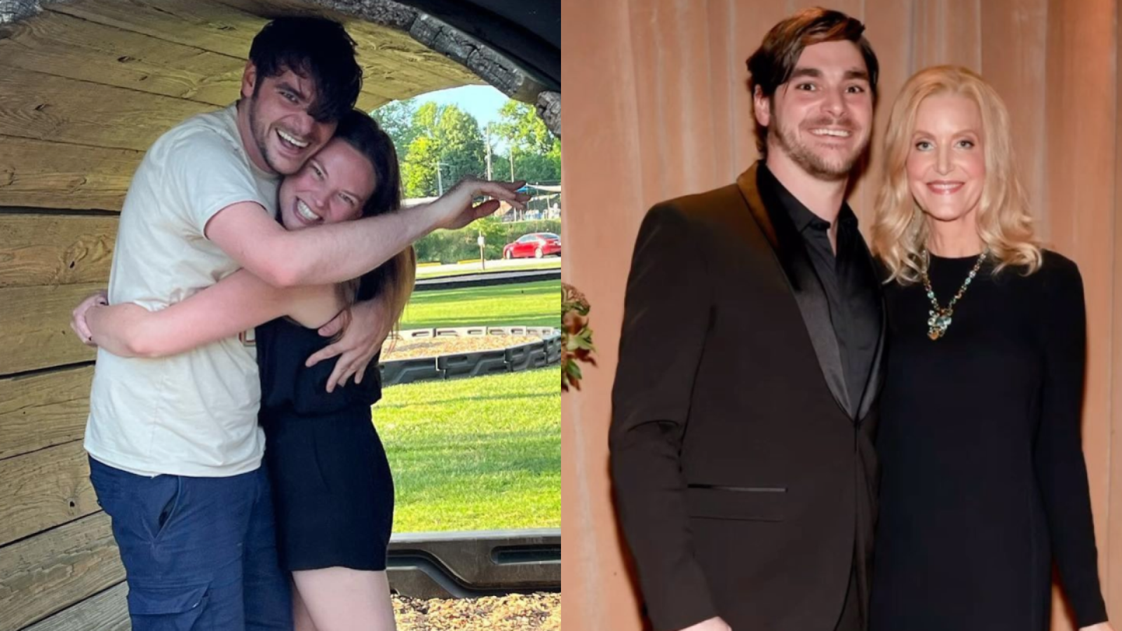 Ator RJ Mitte ao lado da noiva, Kennedy Suarez, e sua mãe, Dyna  • Instagram/RJ Mitte
